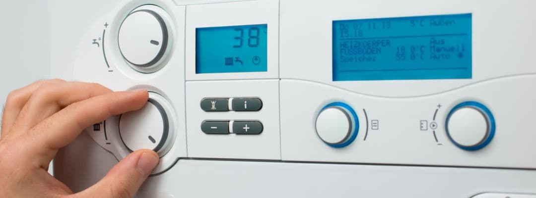 Technician performing boiler installation service